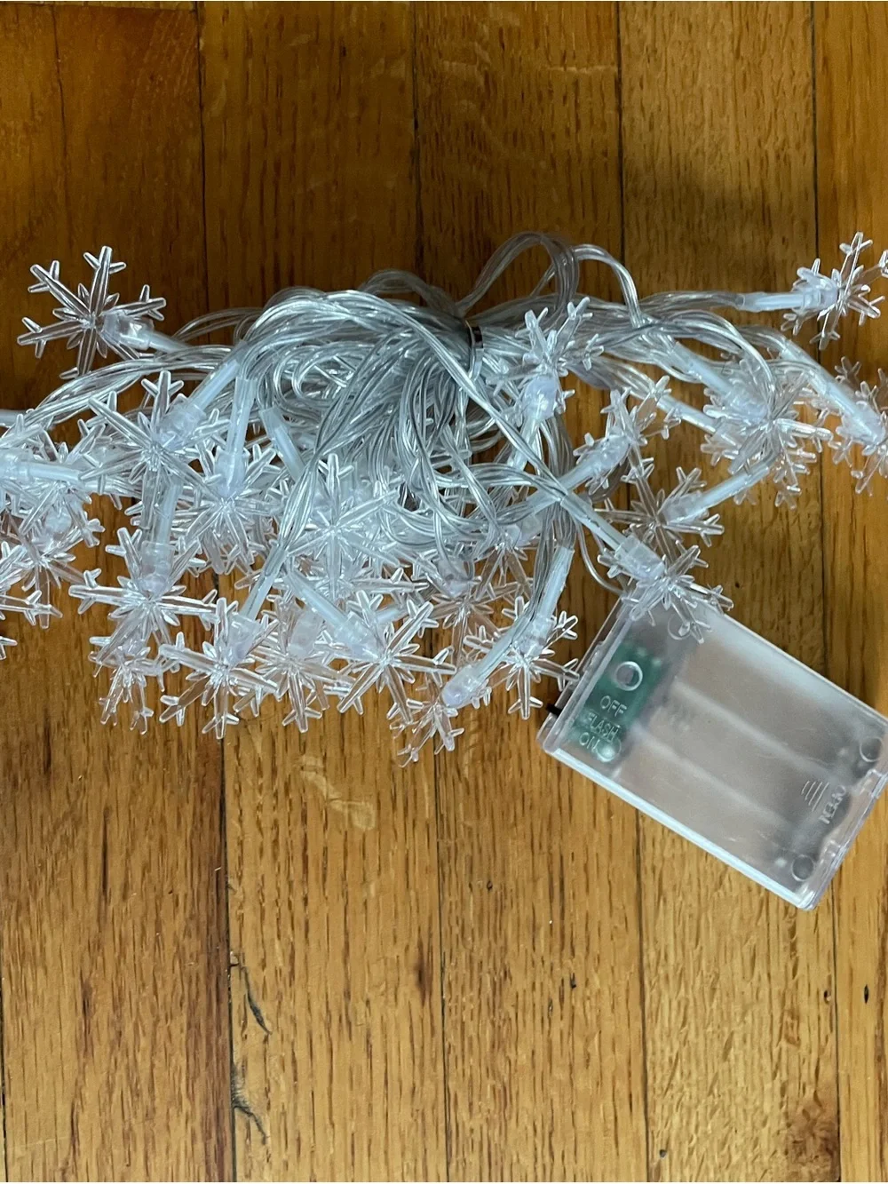 LED Snowflake String Lights - Warm White